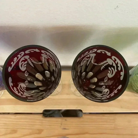 Sorelle Vintage Fine Laser Etched Wine Glasses - Picture 6 of 9